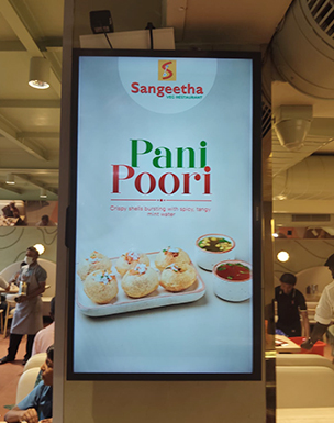 Restaurant LED display for menu and combos